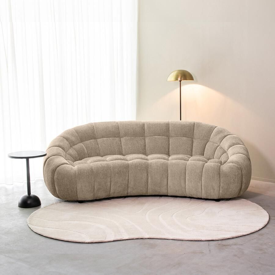 LABEL51 Cloud Bank Bruin Velvet 3-Zits Met Armleuning