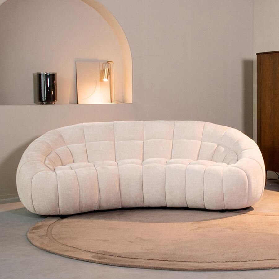 LABEL51 Cloud Bank Naturel Velvet 3-Zits Met Armleuning