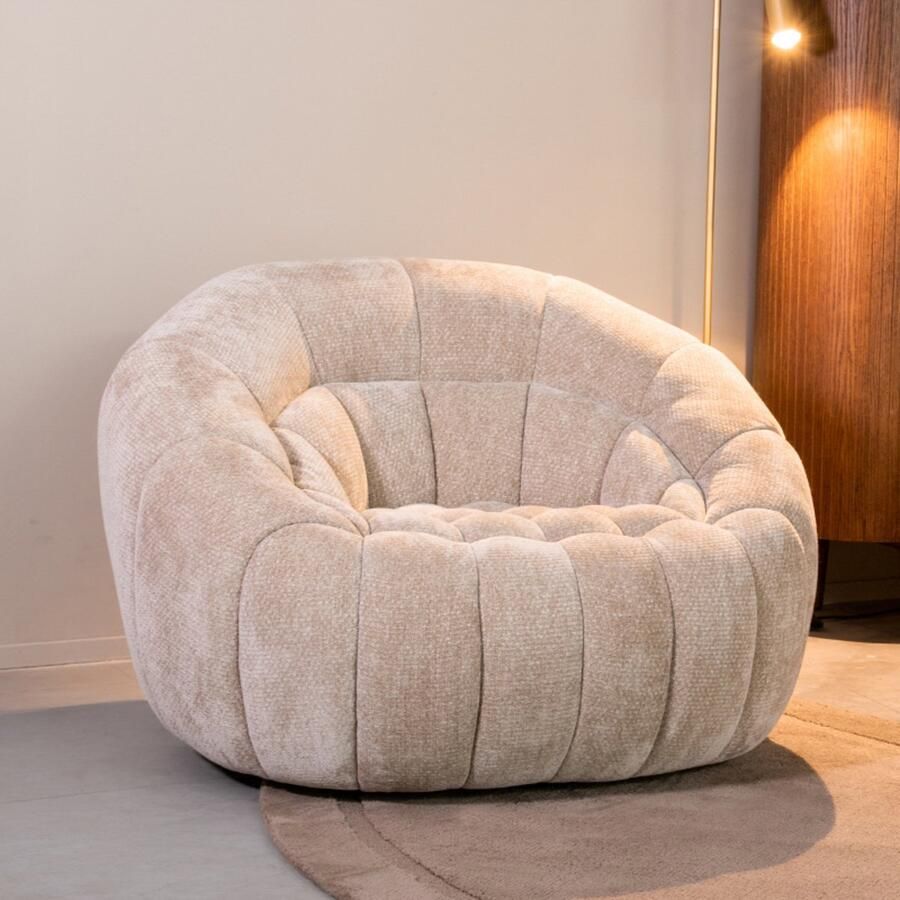 LABEL51 Cloud Fauteuil Bruin Chenille 1-Zits Met Armleuning - Foto 2
