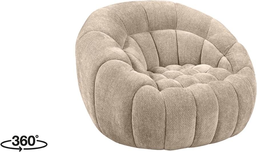 LABEL51 Cloud Fauteuil Bruin Chenille 1-Zits Met Armleuning