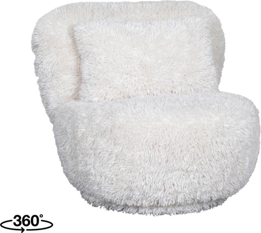 LABEL51 I_Doodle Fauteuil CREME Stof One Size Draaibaar - Foto 4