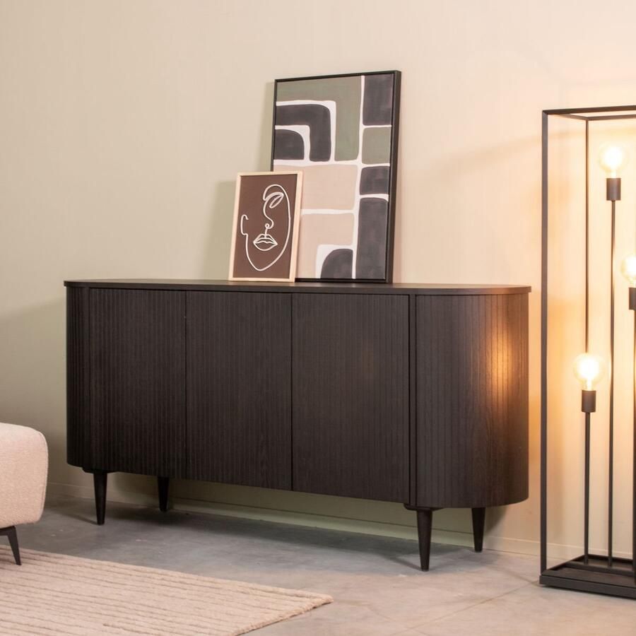 LABEL51 Dressoir Oliva Zwart Eiken