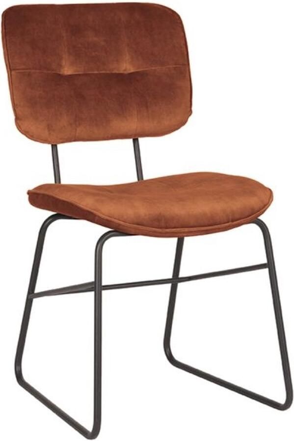 LABEL51 Eetkamerstoel Dez Velvet Brick Set van 2