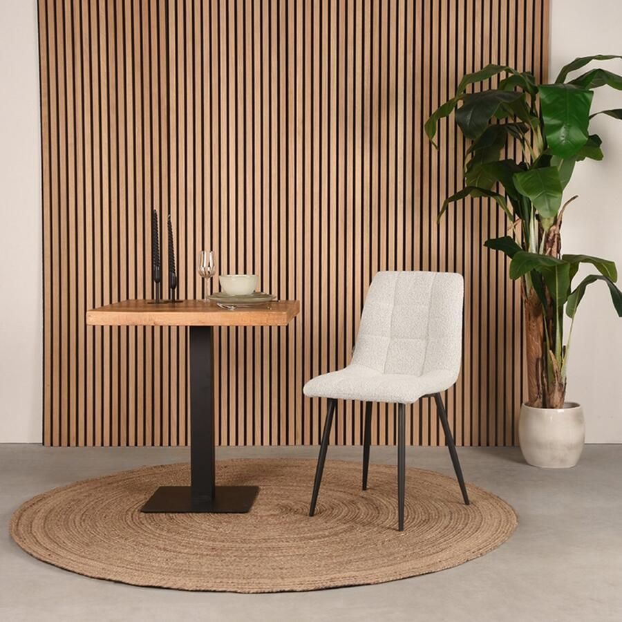 LABEL51 Eetkamerstoel Juul Champagne Set van 2