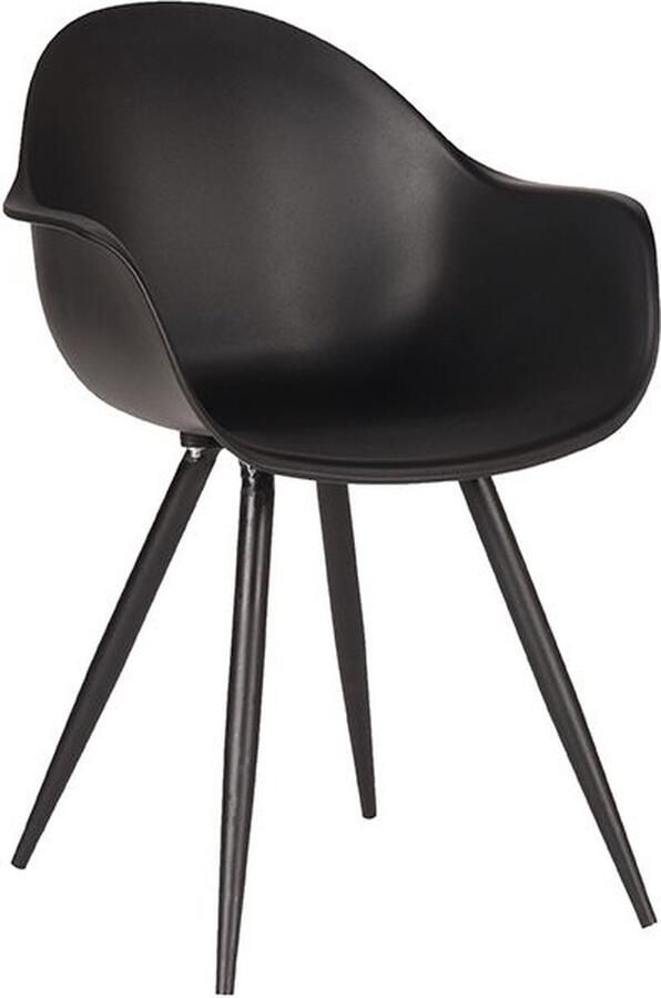 LABEL51 Eetkamerstoel Luca Zwart Set van 4