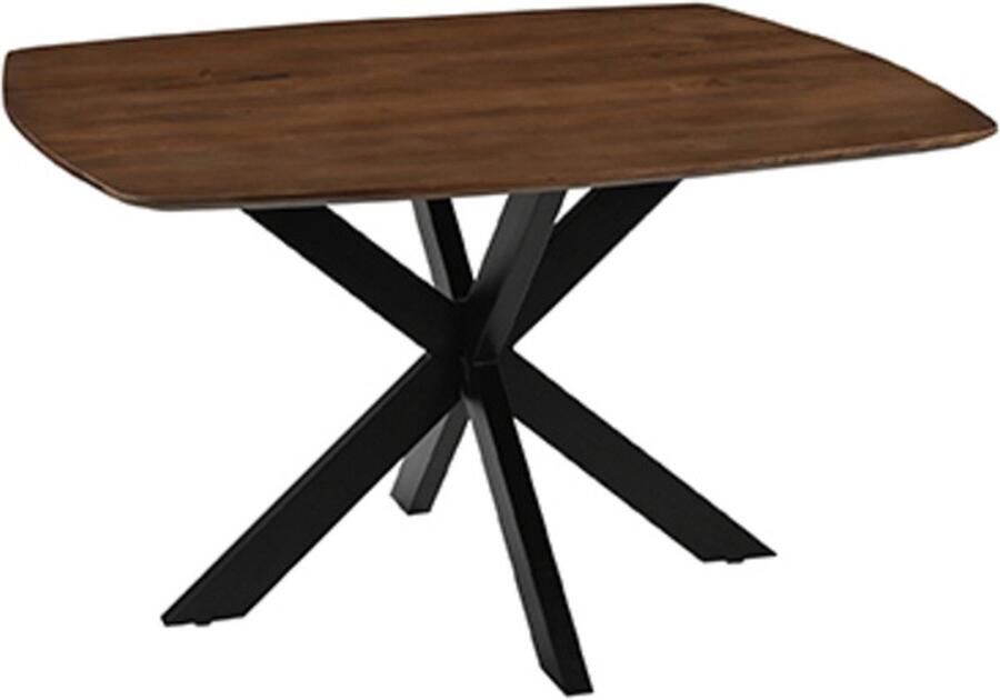 LABEL51 Eettafel Bruin Metaal & Mangohout 130x130x76 cm Eettafel Blake - Foto 2