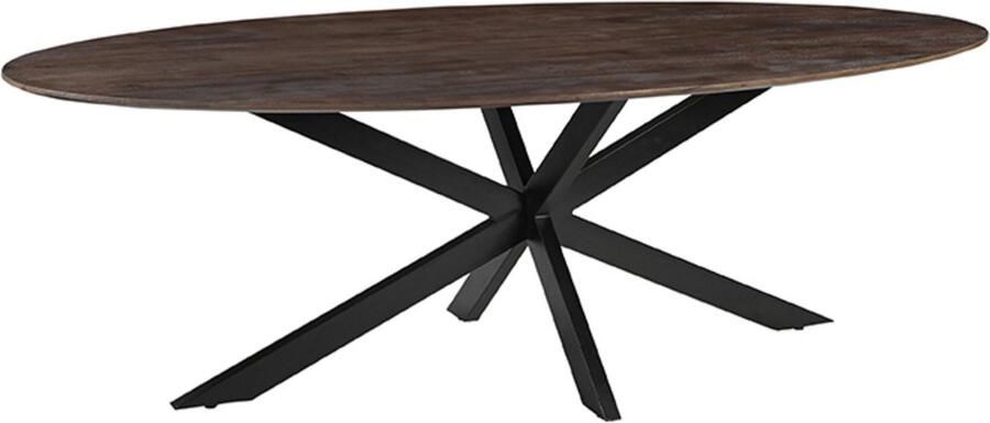 LABEL51 James Eetkamertafel Bruin Hout 240 cm Ovaal