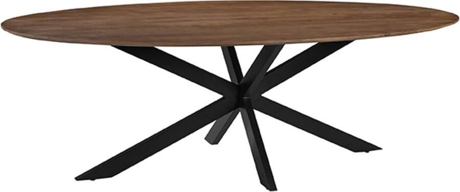 LABEL51 James Eetkamertafel Bruin Hout 210 cm Ovaal