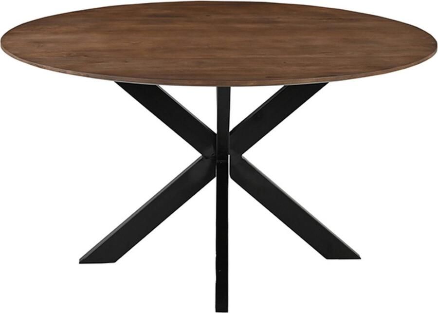 LABEL51 Otis Eetkamertafel Bruin Mangohout 140 cm Rond - Foto 3