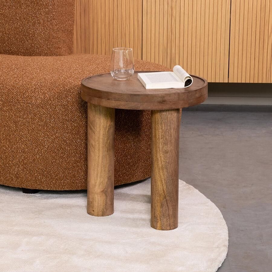 LABEL51 Elly Bijzettafel Bruin Hout 42 cm