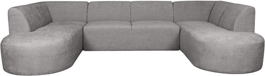 LABEL51 Espen Bank Grijs Velvet U-Bank Met Armleuning