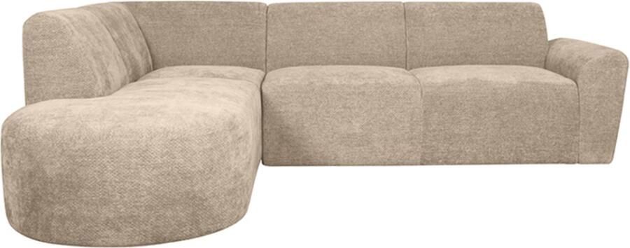 LABEL51 Espen Hoekbank Bruin Velvet Links Met Armleuning