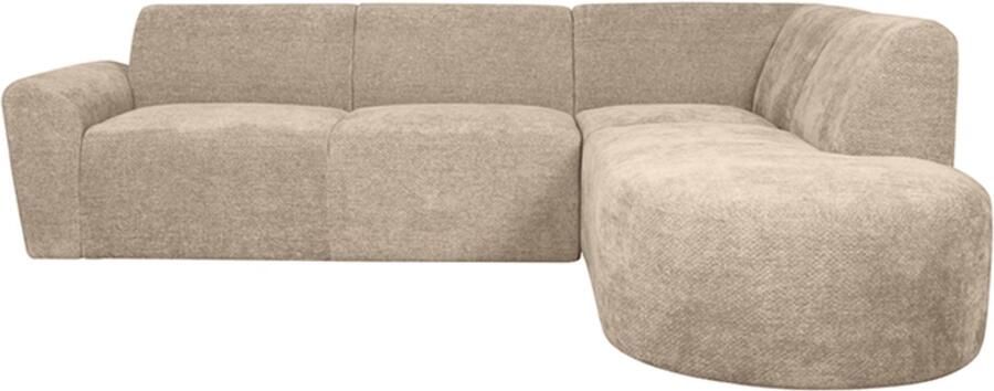 LABEL51 Espen Hoekbank Bruin Velvet Rechts Met Armleuning