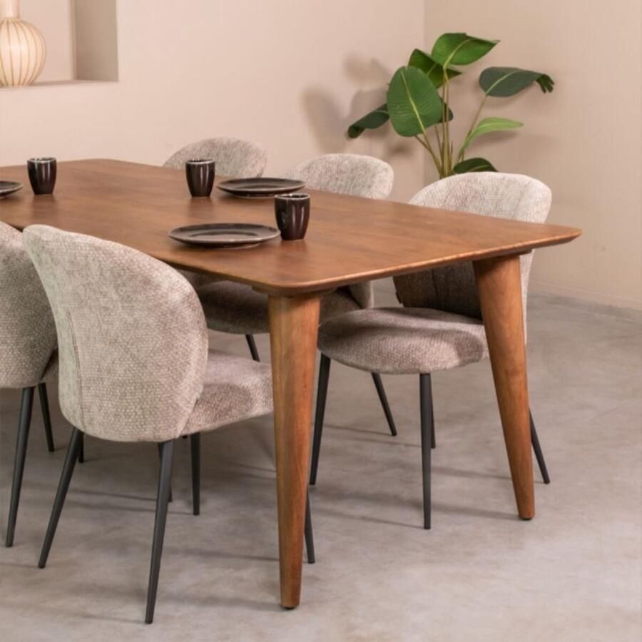 LABEL51 Eettafel Fly 190 cm Nature Smooth Mangohout
