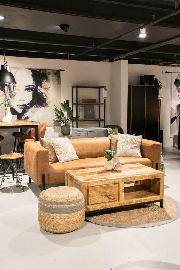 LABEL51 Ghent Salontafel Naturel Mangohout 110x60 cm - Foto 3