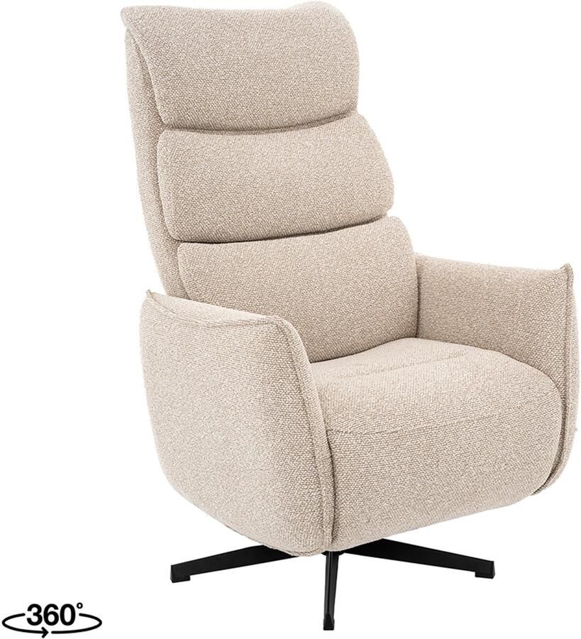 LABEL51 Goteborg Fauteuil Naturel Royal Stof 2-Motorig