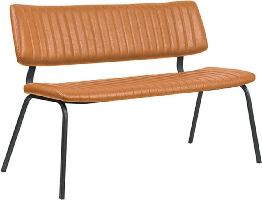 LABEL51 Gusto Eetkamerbank Bruin Kunstleer 120 cm