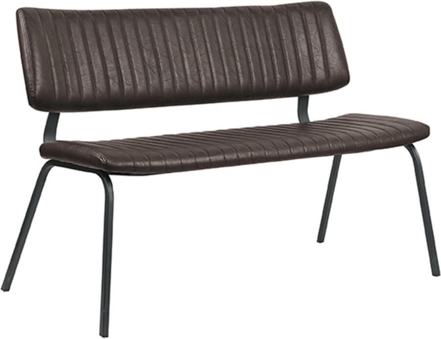 LABEL51 Gusto Eetkamerbank Bruin Kunstleer 120 cm