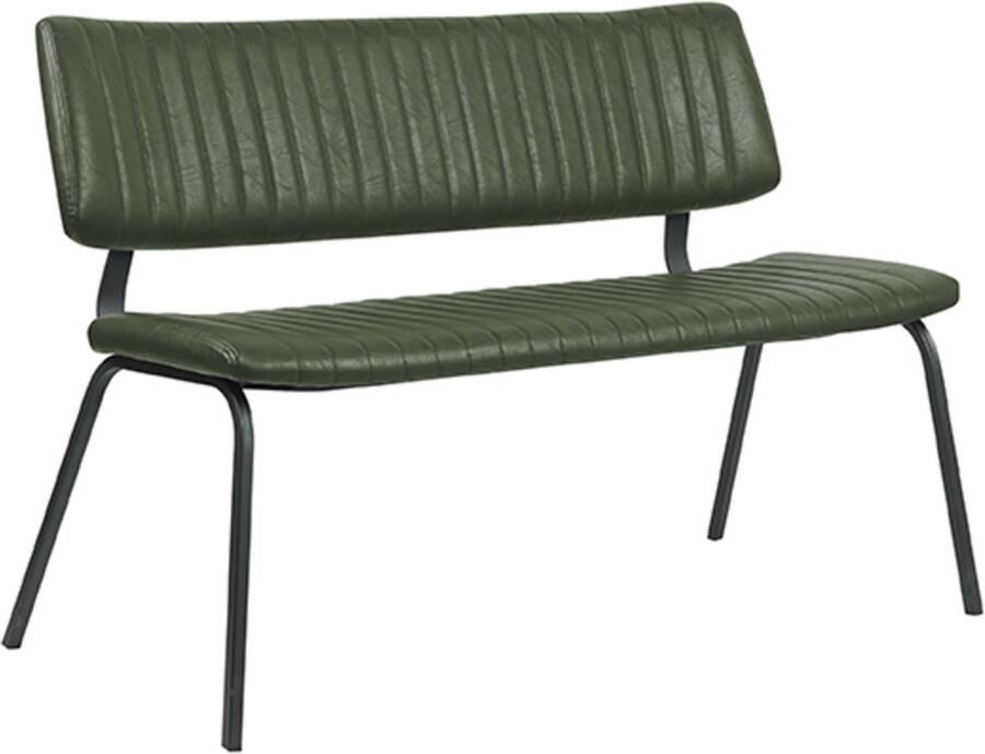 LABEL51 Gusto Eetkamerbank Groen Kunstleer 120 cm