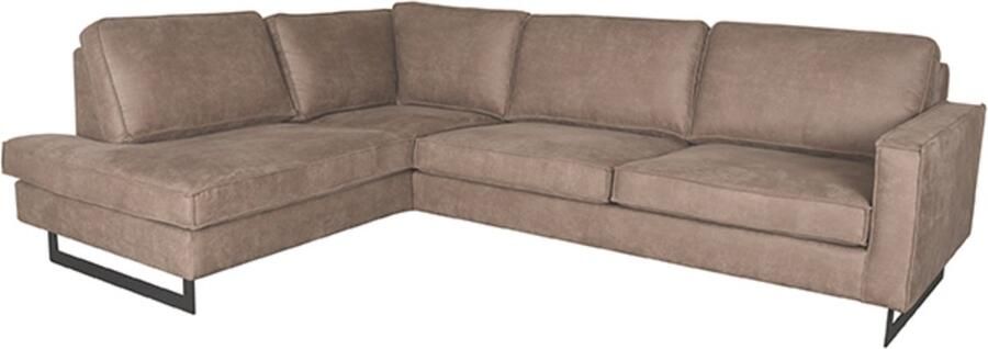 LABEL51 Allure Hoekbank Bruin Stof Links Met Armleuning - Foto 2