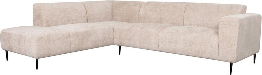 LABEL51 Eden Hoekbank Naturel Velvet Links Met Armleuning - Foto 2