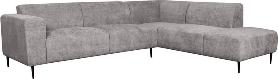 LABEL51 Eden Hoekbank Grijs Velvet Rechts Met Armleuning - Foto 2