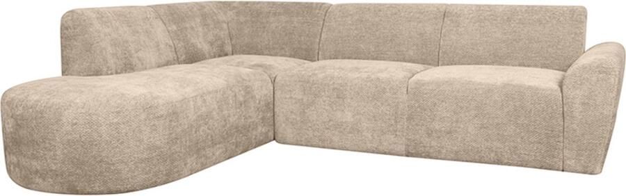 LABEL51 Espen Hoekbank Bruin Velvet Links Met Armleuning - Foto 2