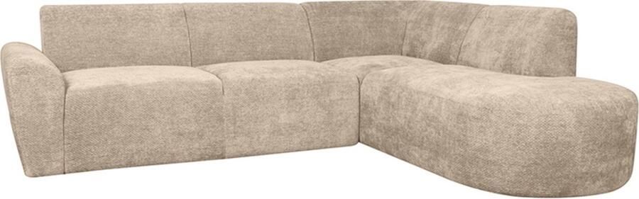 LABEL51 Espen Hoekbank Bruin Velvet Rechts Met Armleuning - Foto 2