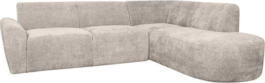 LABEL51 Espen Hoekbank Naturel Velvet Rechts Met Armleuning - Foto 3