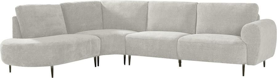 LABEL51 Milano Hoekbank Naturel Velvet Links Met Armleuning - Foto 2