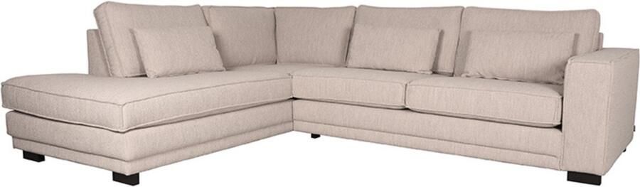 LABEL51 Novano Hoekbank Naturel Stof Links Met Armleuning