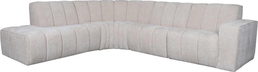 LABEL51 Vitoro Hoekbank Naturel Velvet Links Met Armleuning - Foto 3