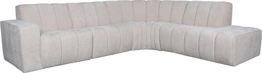 LABEL51 Vitoro Hoekbank Naturel Velvet Rechts Met Armleuning - Foto 5