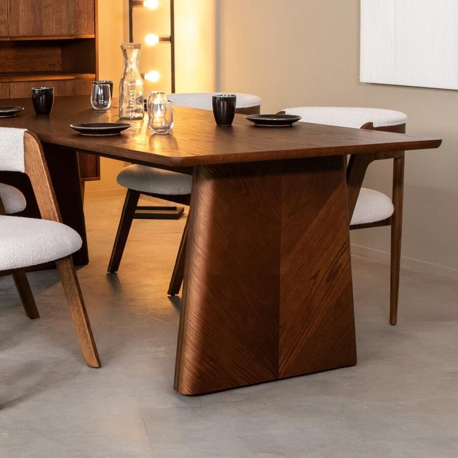 LABEL51 Jule Eetkamertafel Bruin Eiken 210x100 cm