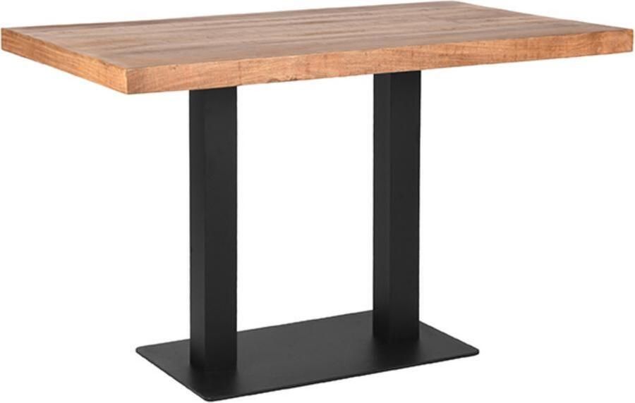 LABEL51 Kimball Eetkamerstoel Naturel Stof Black Frame Stoel Normale eetkamerstoel Draaibaar Met Armleuning - Foto 2