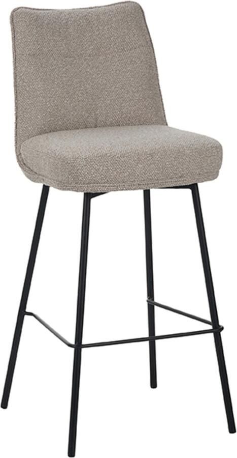 LABEL51 Lennon Barkruk Naturel Stof Zithoogte 78 Kruk