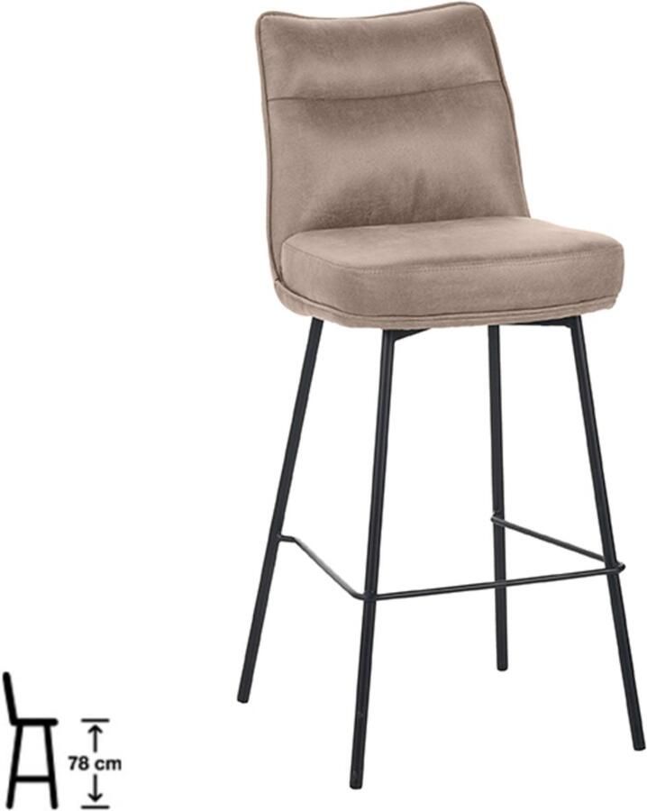 LABEL51 Lennon Eetkamerstoel Bruin Stof Zithoogte 78 Stoel