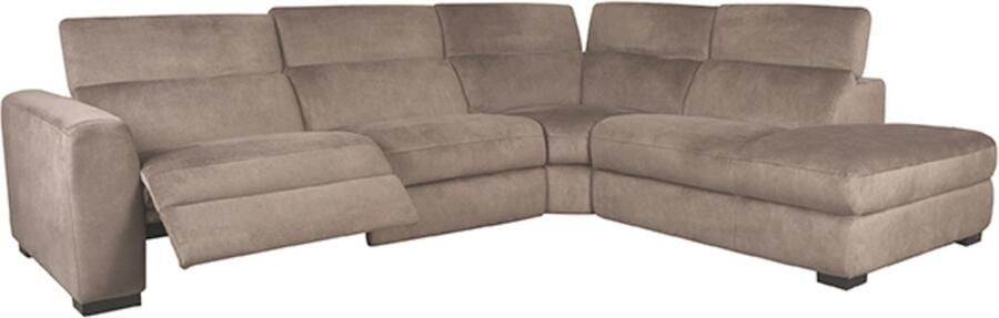 LABEL51 Livordo Hoekbank Bruin Velvet Rechts Met Armleuning