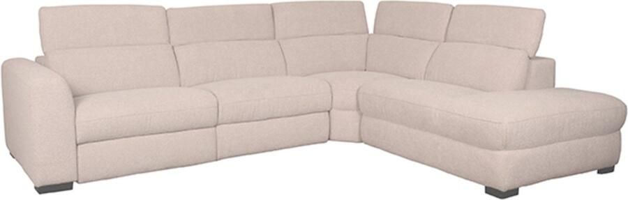 LABEL51 Livordo Hoekbank Naturel Stof Rechts Met Armleuning