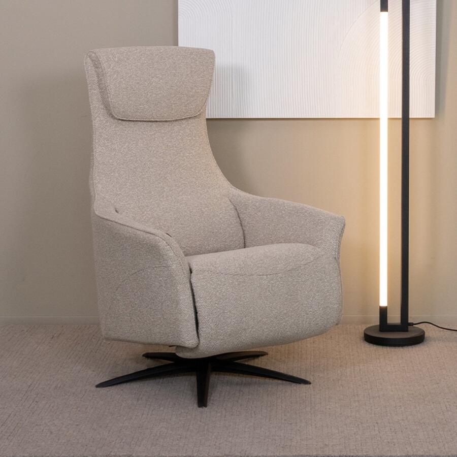 LABEL51 Lund Fauteuil Naturel Stof One Size Draaibaar Met Armleuning - Foto 2