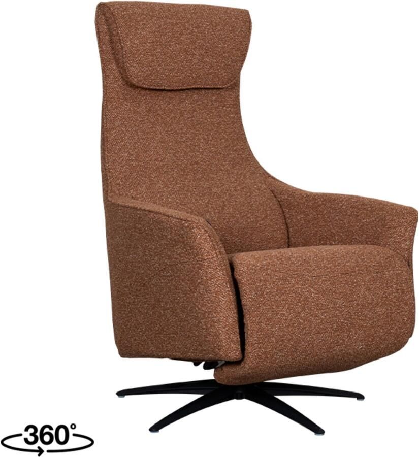 LABEL51 Lund Fauteuil Oranje Stof One Size Draaibaar Met Armleuning - Foto 3