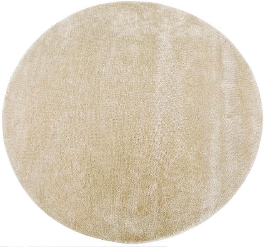 LABEL51 Mila Vloerkleden Naturel Stof 200 cm Rond