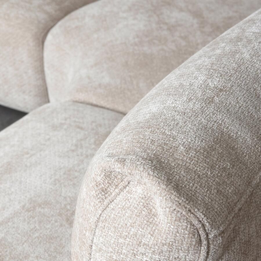 LABEL51 Milano Hoekbank NATUREL Chenille Rechts Voorstaand Met Armleuning - Foto 4