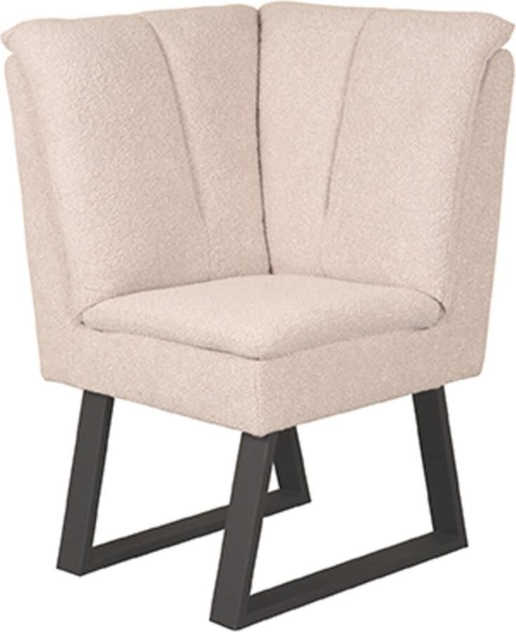 LABEL51 Modula Eetkamerbank Naturel Boucle Hoek