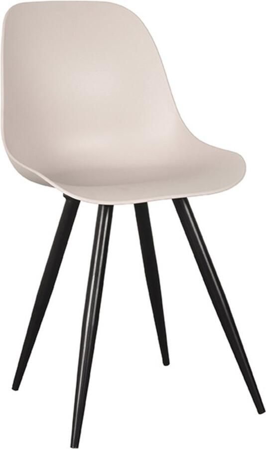 LABEL51 Monza Eetkamerstoel Naturel Kunststof Black Frame Stoel Kuipstoel - Foto 2