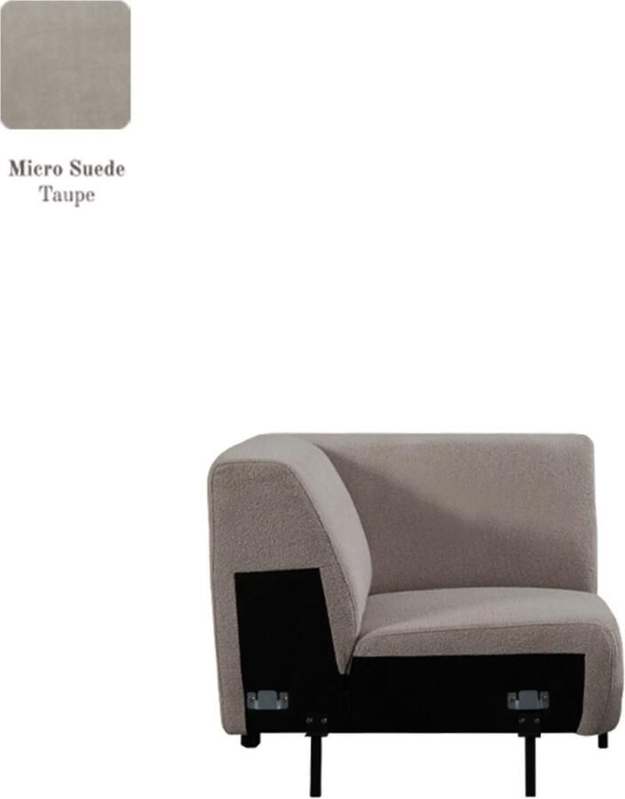 LABEL51 Nero Bank Bruin Micro Suede Hoek