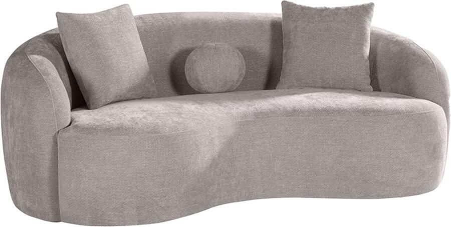 LABEL51 Novo Bank Grijs Chenille 2 5-Zits Met Armleuning