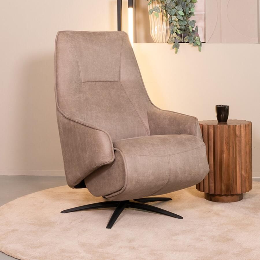 LABEL51 I_Odense Fauteuil BRUIN Stof One Size Draaibaar Met Armleuning - Foto 2