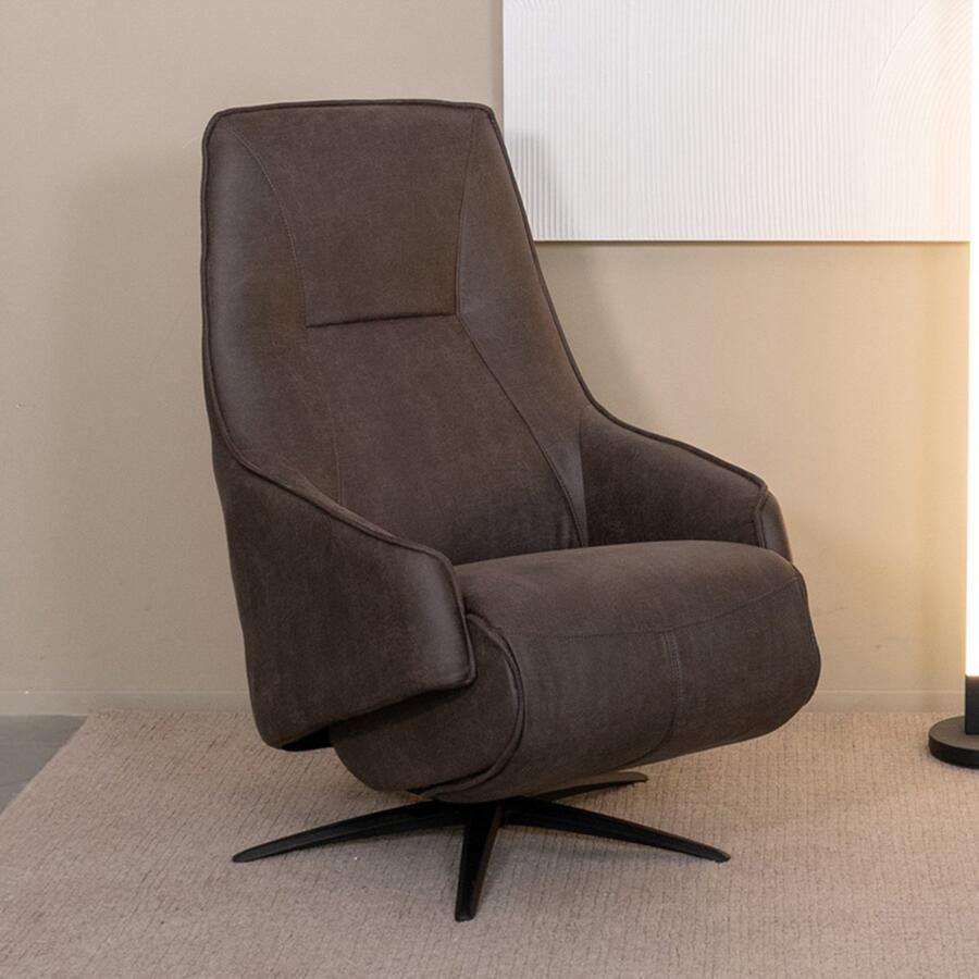 LABEL51 I_Odense Fauteuil GRIJS Stof One Size Draaibaar Met Armleuning - Foto 5