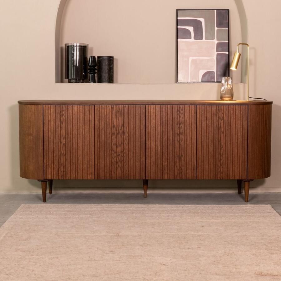 LABEL51 Oliva Dressoir 220x47x85cm Eikenhout 3 Deuren